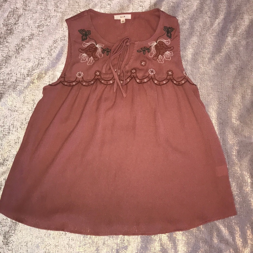Dark nude blouse